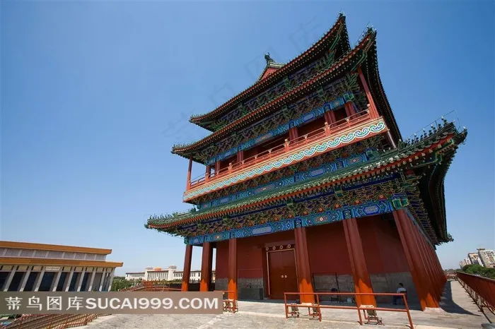 前门古建筑摄影图