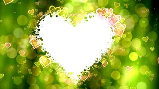 树叶阴影下的爱心