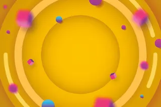 创造抽象几何黄色背景