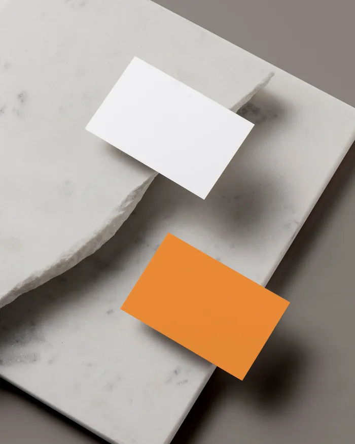 石头背景高档轻奢名片样机psd模版下载