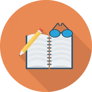 橘色书本眼镜素材图标少儿兴趣班