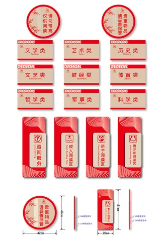 高端曲线艺术风格导视牌