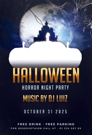 万圣节之夜派对传单海报