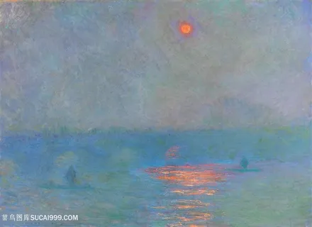 印象派莫奈黎明海景油画图片 印象派莫奈黎明海景油画图片