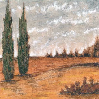 唯美水彩树时尚插画