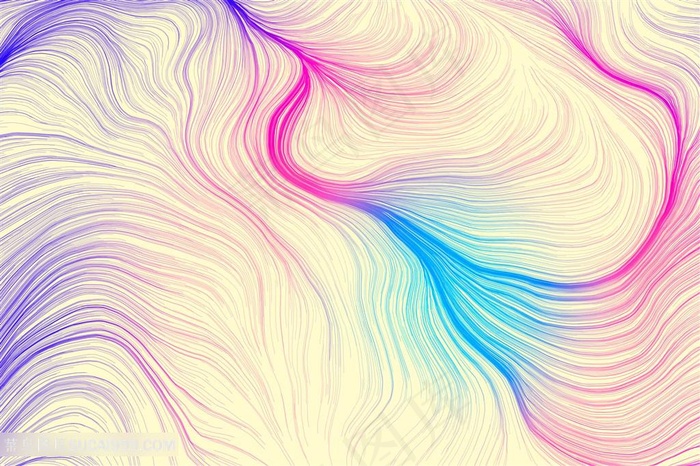 红紫蓝年轮幻彩曲线背景图片