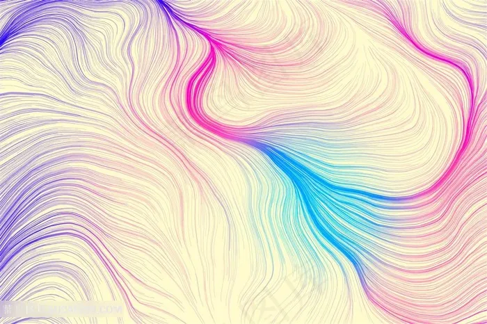 红紫蓝年轮幻彩曲线背景图片