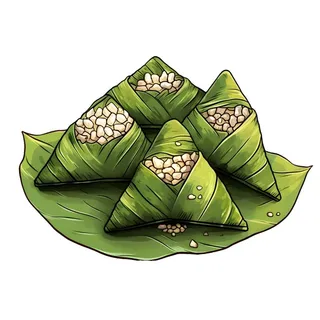 粽子绿叶免抠