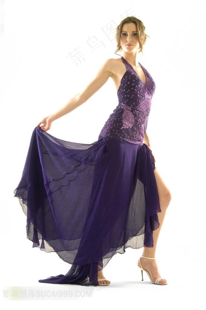 高雅的欧美晚礼服美女