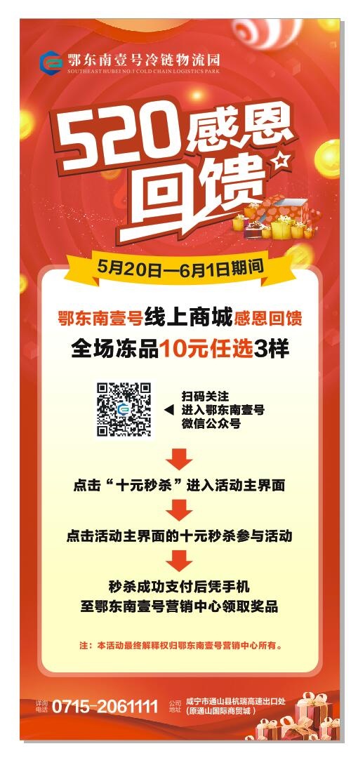 鄂东南壹号物流园520感恩回馈活动cdr矢量模版下载