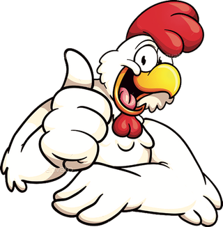 公鸡点赞卡通