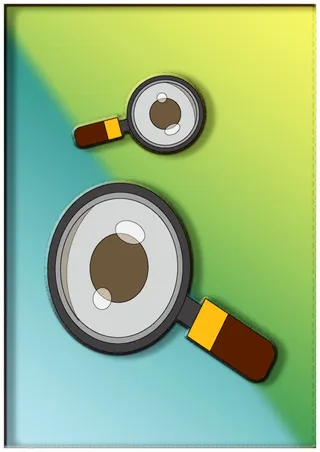 色彩放大镜矢量图