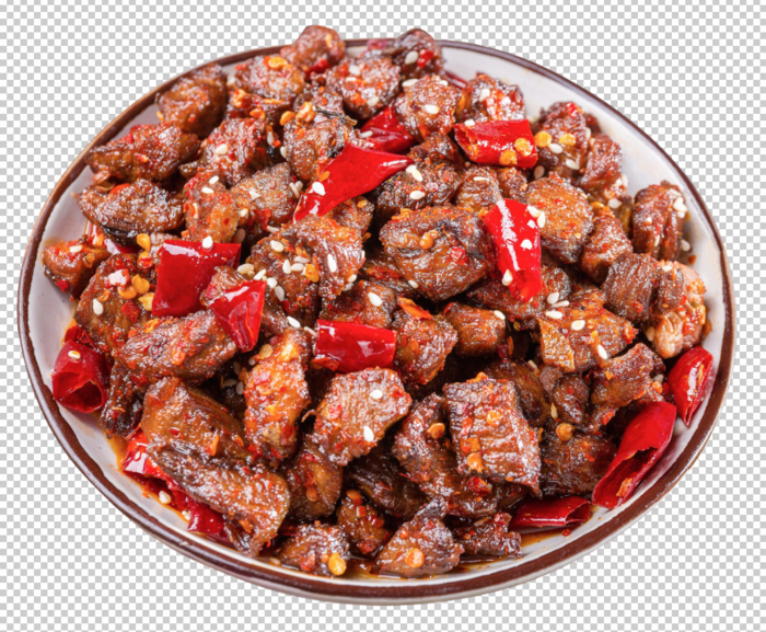 口水牛肉免扣素材psd模版下载