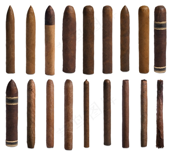 一堆雪茄烟特写