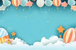 可爱生日展板背景