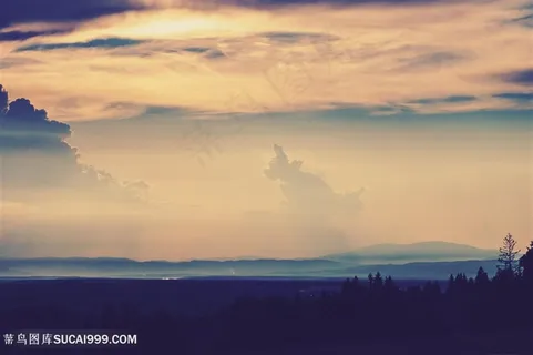 唯美黄昏景色高清图片