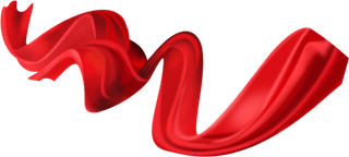 红色飘带免扣素材