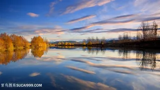 湖畔美景风景画壁纸