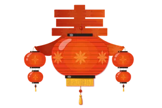 春节灯笼喜庆装饰字免扣素材