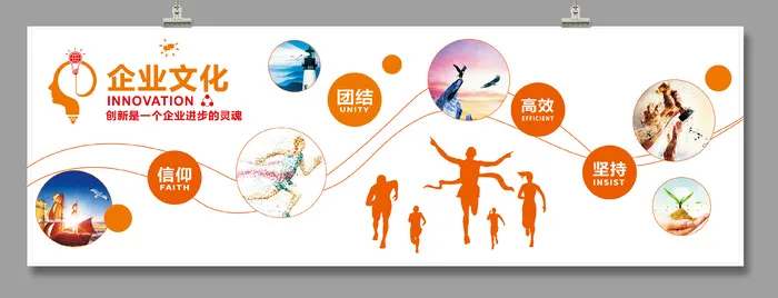 企业文化墙CDR08cdr矢量模版下载