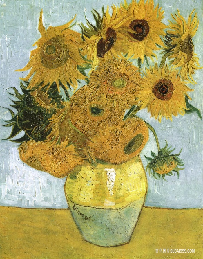 菊花花瓶油画装饰画