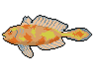 像素风鱼插画