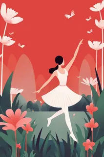 粉色跳舞舞者背景