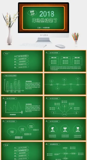 年终总结模板预览图