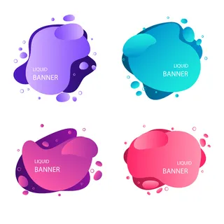 渐变形状科技装饰元素