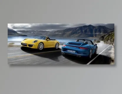 保时捷山道炫酷跑车摄影图 保时捷山道炫酷跑车摄影图