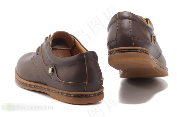高清棕色男式皮鞋图片