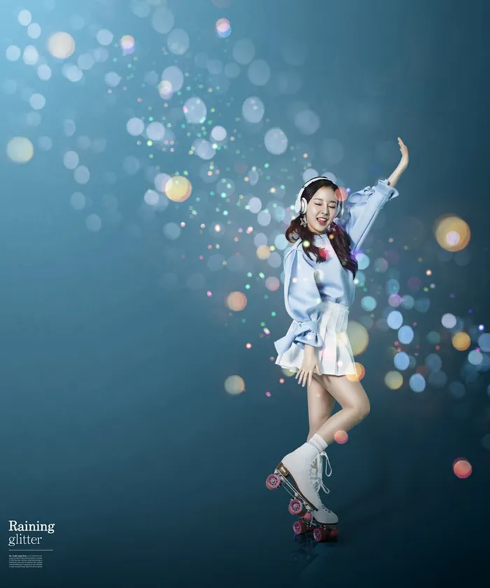 梦幻光晕水泡儿童相册摄影素材psd模版下载