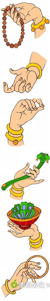 手绘菩萨手势图片