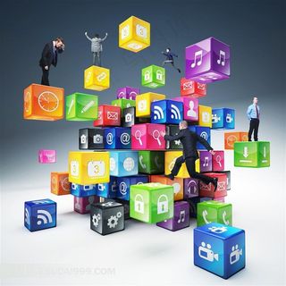 站在商务图标上的男士高清图片