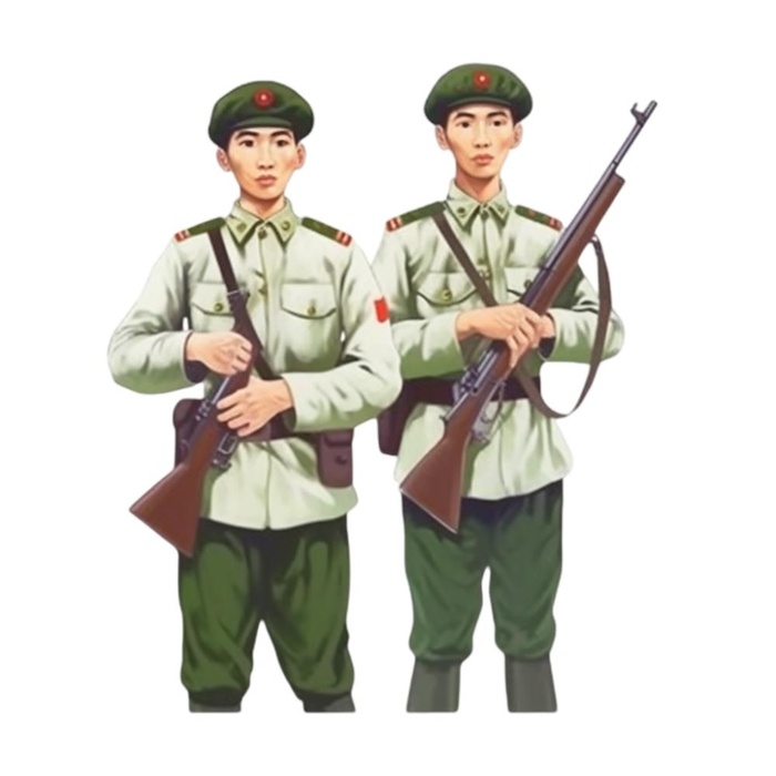 军人士兵拿着枪免抠(1024x1024)