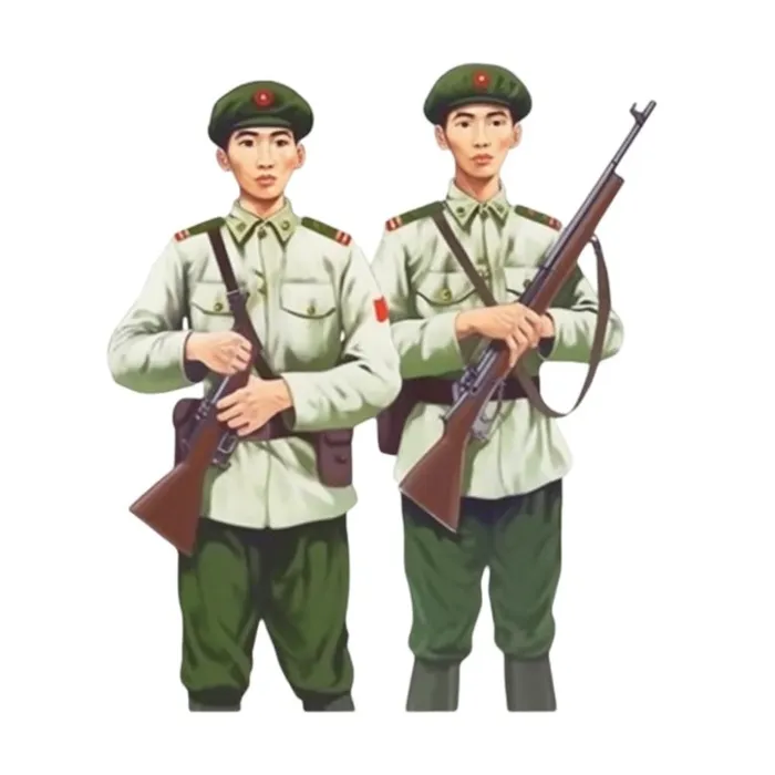军人士兵拿着枪免抠(1024x1024)