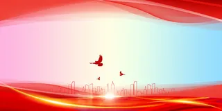 红色渐变党建展板背景