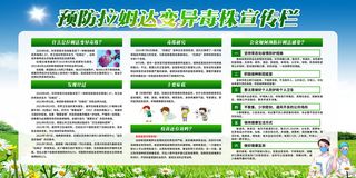 新冠肺炎简约清新校园防疫内容展板