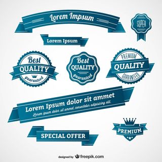 蓝色标签矢量素材免扣Blue