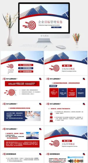 企业目标管理培训PPT模板预览图