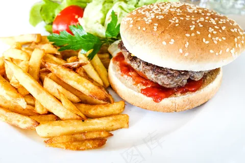 牛肉汉堡薯条图片 牛肉汉堡薯条图片