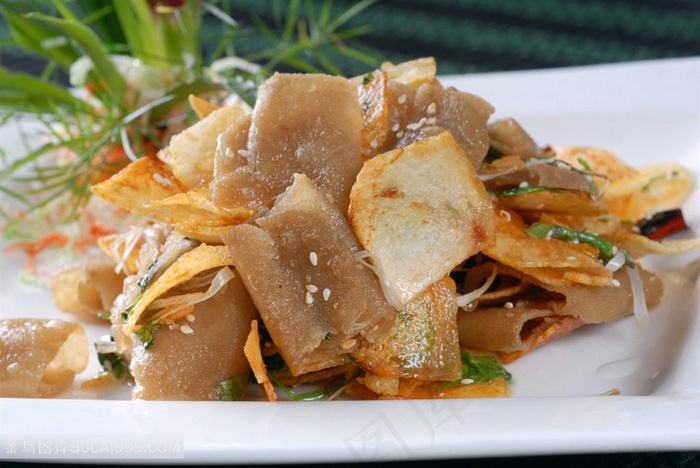 大同土豆片烤姥姥中华美食摄影图