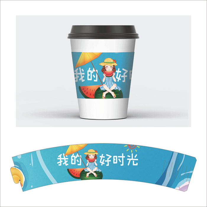 杯套模板纸杯茶杯奶茶12