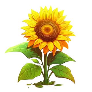 清新向日葵插画元素