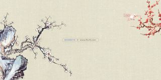 中国风传统水墨古风古典展板边框工笔画PS海报背景平面设计素材