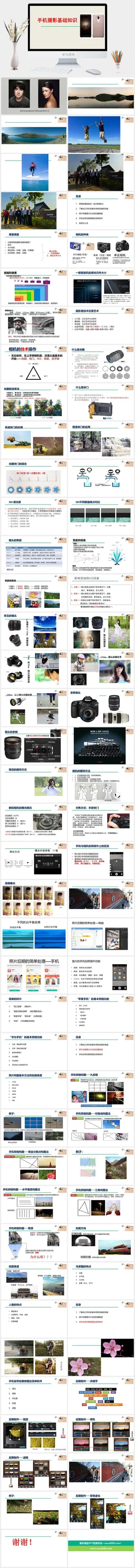 手机摄影PPT模板