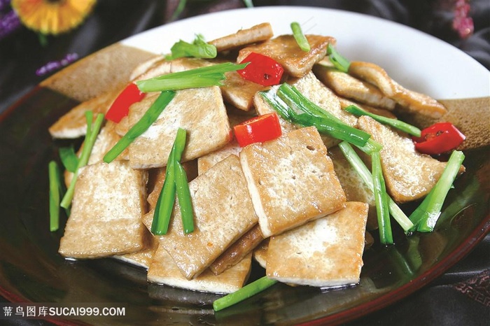中华美食 煎豆腐 高清图片