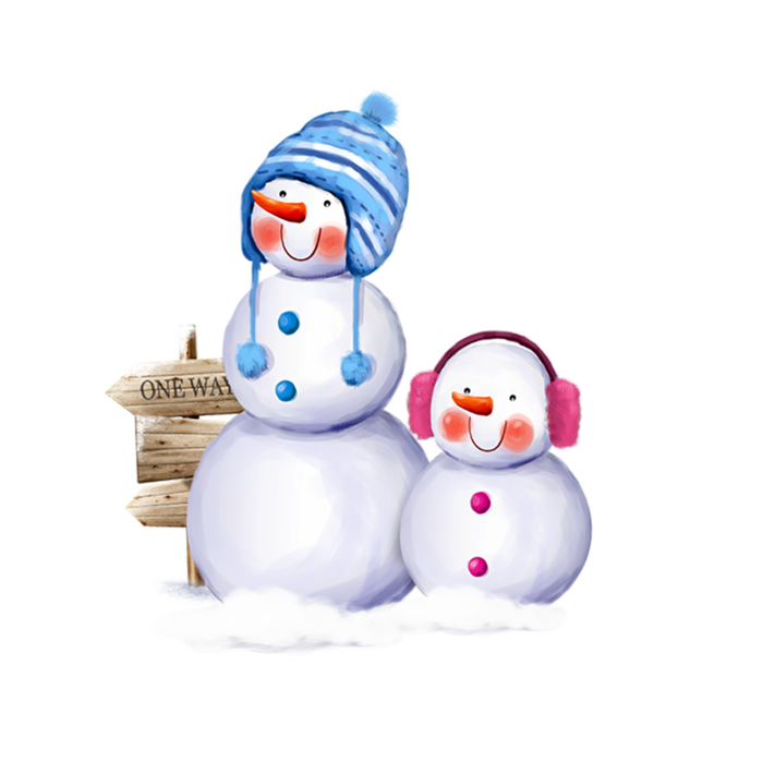 雪人卡通简笔