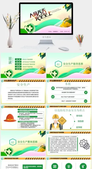 安全生产PPT模板预览图