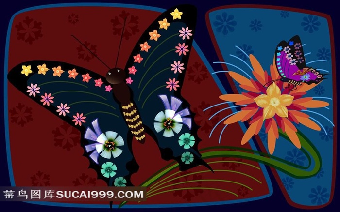 精美手绘鲜花美图